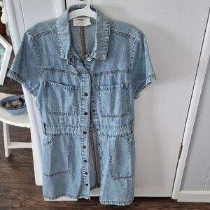 Cotton On Light Blue Denim Dress. Size L
